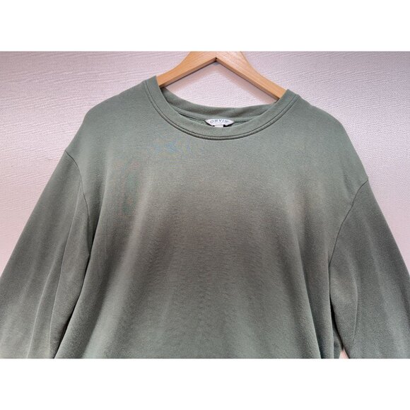 Orvis Mens Long Sleeve Pullover Sweatshirt Size L Sage Green Classic Activewear - Picture 4 of 10